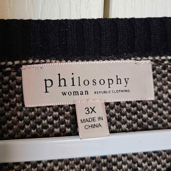 3X Thick Brown Camo Pattern Sweater (USED) - Philosophy Republic Clothing - Picture 3 of 4